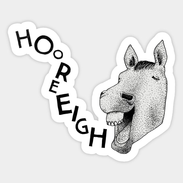Hooray Horse Sticker by martinascott